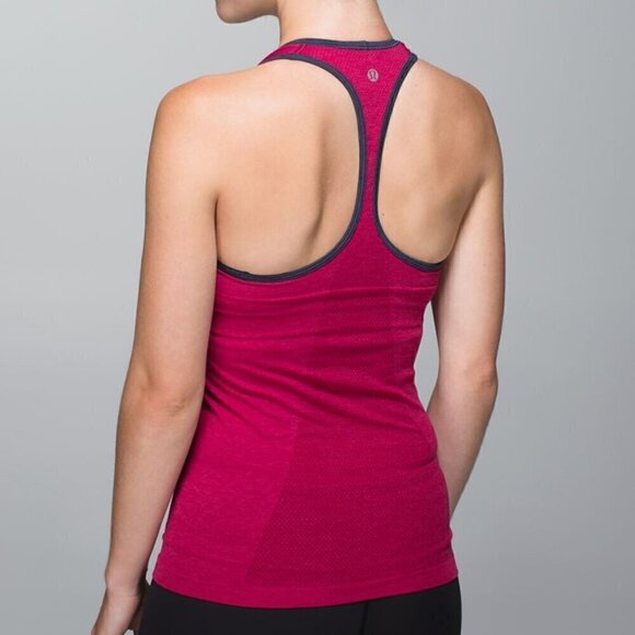 Lululemon Ebb & Flow Racerback Tank - 4 Heathered Bumble Berry/Heathered Inkwell - Picture 2 of 6